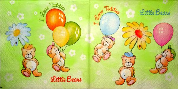 128 Teddy - 3-lagig ( grün) - Daisy